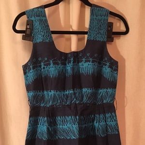 Anthropologie dress - size 6 - navy and teal